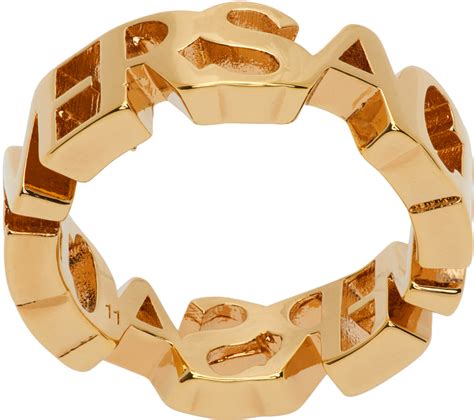 versace ring writing|Versace logo ring.